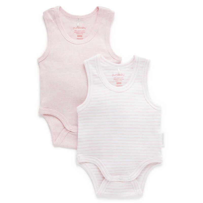 Purebaby Rib Bodysuit 2 Pack image number 2